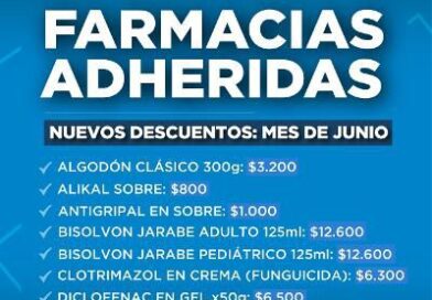 EL MUNICIPIO DE ALTE BROWN AMPLIÓ EL ACUERDO CON FARMACIAS LANZANDO DESCUENTOS EN 24 PRODUCTOS