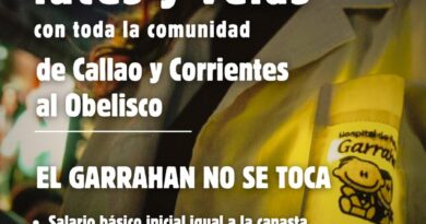 Los trabajadores del Garrahan realizarán una caminata de velas el jueves 31 de Callao y Corrientes al Obelisco a las 18 hs