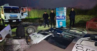 LA POLICÍA DESBARATÓ UN DESARMADERO DE AUTOS Y DETUVO A DOS PERSONAS EN DON ORIONE