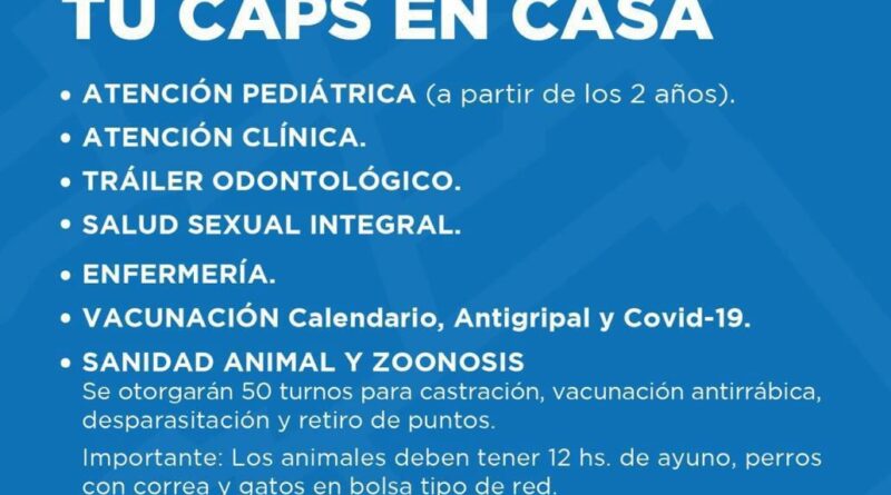 MÁS SALUD EN LOS BARRIOS: “TU CAPS EN CASA” LLEGA A MINISTRO RIVADAVIA, GLEW Y MALVINAS ARGENTINAS